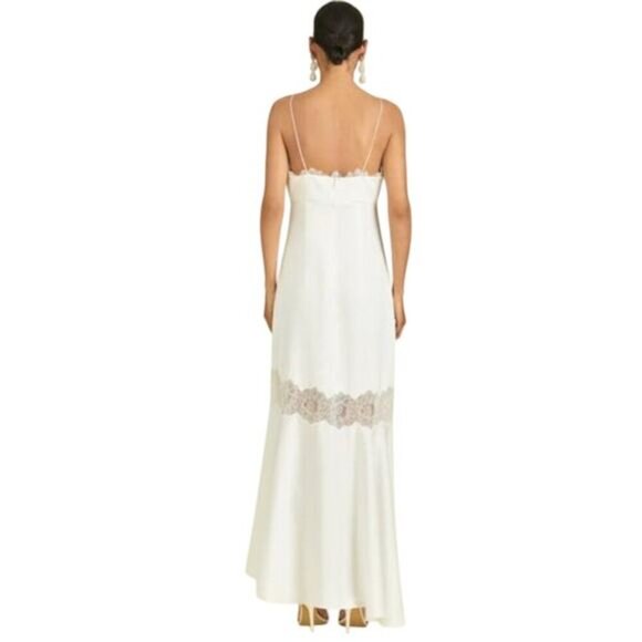 NWT SACHIN + BABI Dress Evening Gown Candace Lace Cream Ivory Hi Low 0 - Picture 4 of 12
